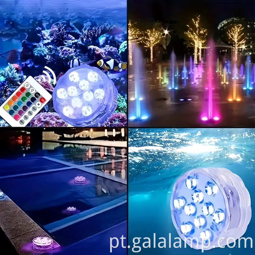 Luzes vibrantes de disco LED para festas inesquecíveis da piscina